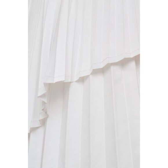 AMUR Ophelia Pleated Taffeta Maxi Skirt White Womens Size 8 - Picture 5 of 12